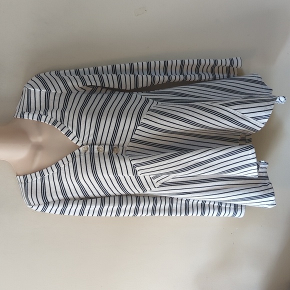 Maeve By Anthropologie Eliza Thermal Striped Babydoll Tunic S - Picture 5 of 15